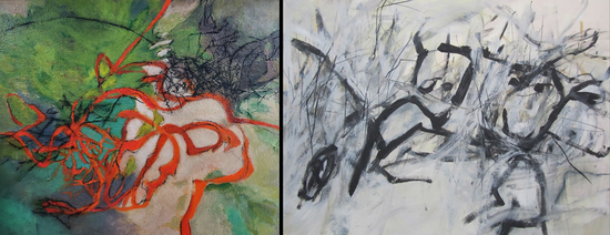 Bild: Spurensuche (links) | Aufgeschreckt (rechts)