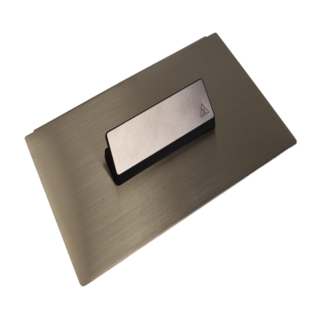 Bath cover stainless steel, three pieces w/ handle